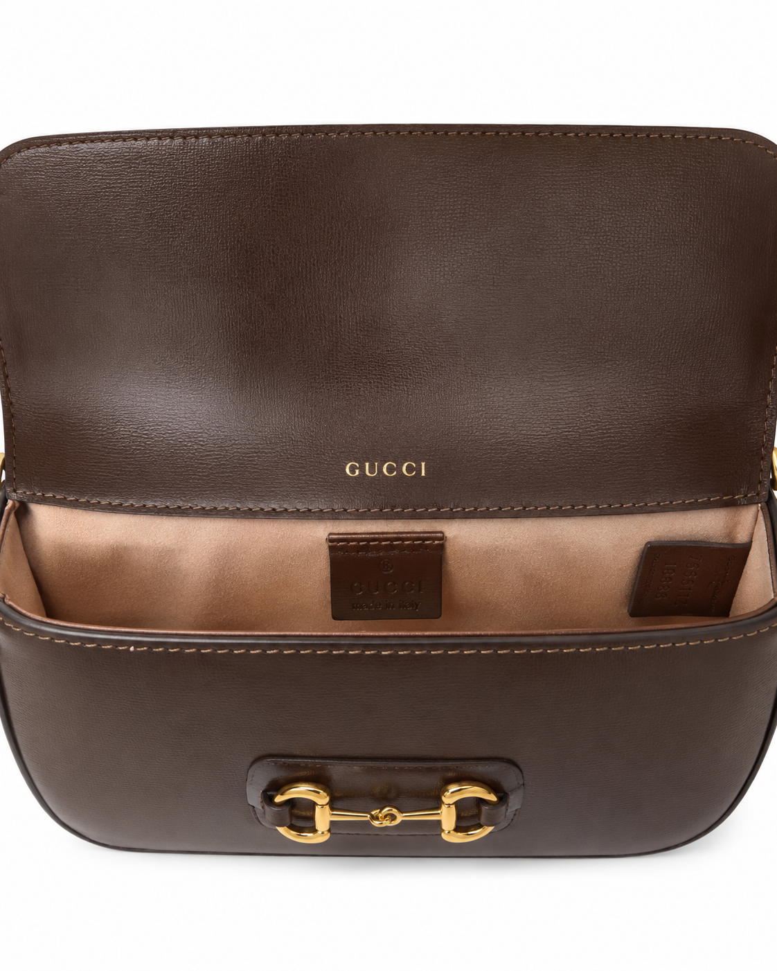 Gucci Horsebit Leather Shoulder Bag – Brown – Pre-Owned