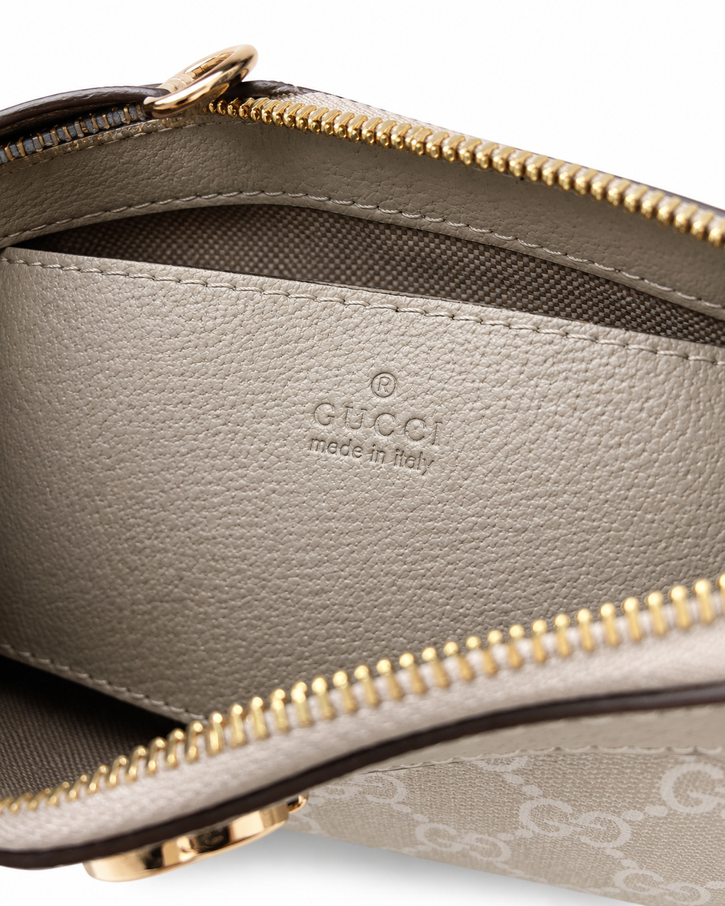 Gucci GG Monogram Shoulder Bag – Beige | Pre-Owned, Excellent Condition