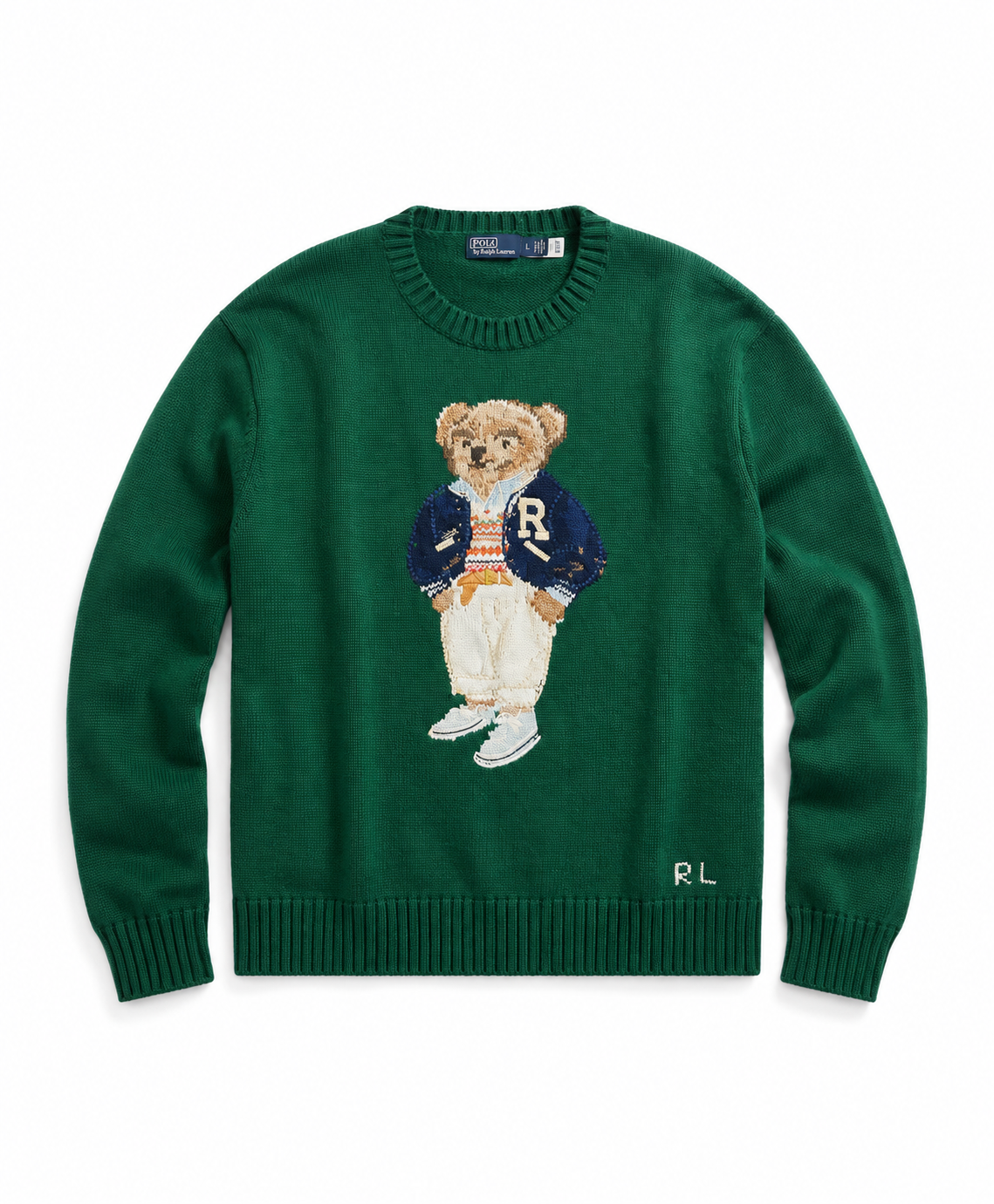 Women’s Polo Ralph Lauren Polo Bear Wool Sweater – Green – New With Tags
