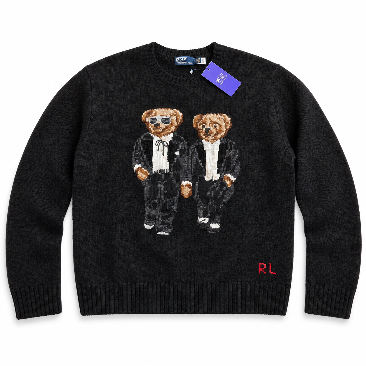 Women’s Polo Ralph Lauren Polo Bear Wool Sweater – Black – Sizes S, M, L – New With Tags