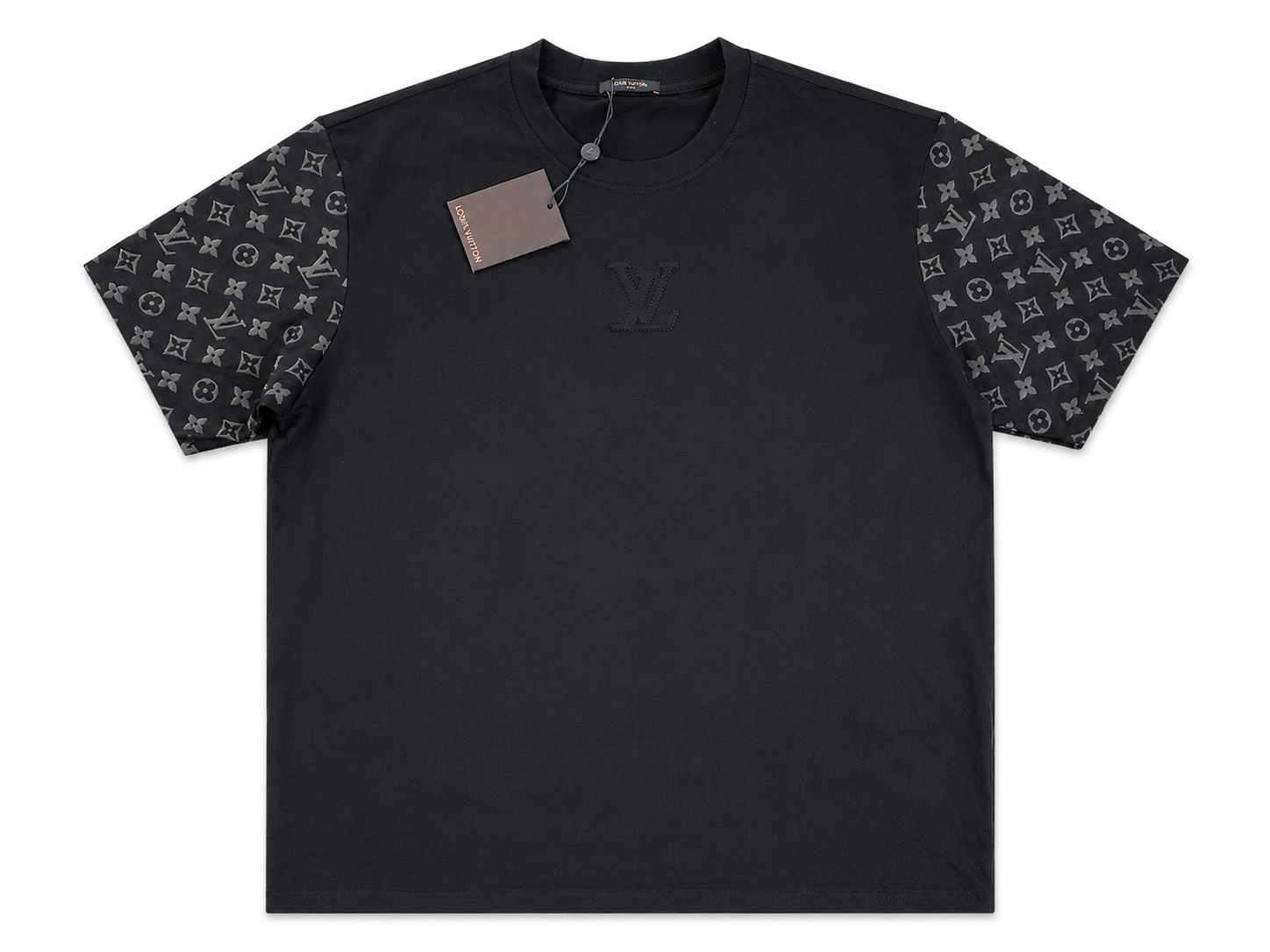 Louis Vuitton Men’s Monogram Sleeve T-Shirt – Black – Size L – New With Tags