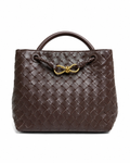Bottega Veneta Intrecciato Leather Tote Bag – Brown – Pre-Owned – Excellent Condition