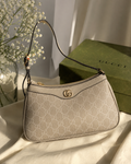 Gucci GG Monogram Shoulder Bag – Beige | Pre-Owned, Excellent Condition